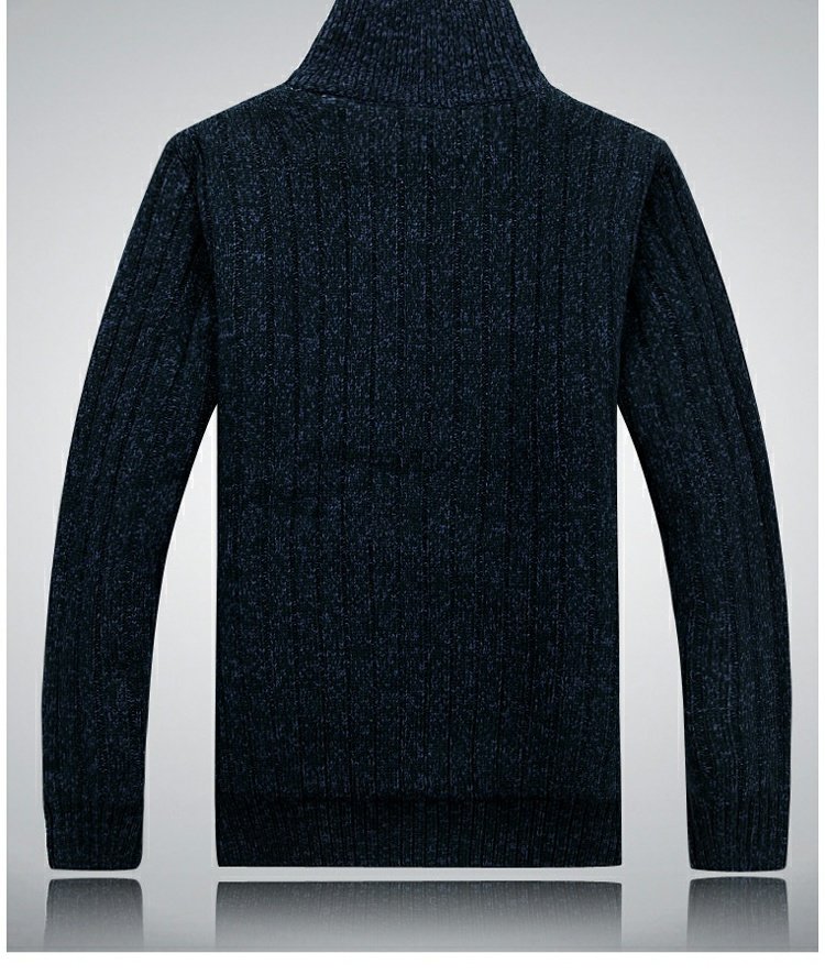 [Đặc biệt hàng ngày] Áo len cardigan Xe ngựa Jeep cộng với nhung dày áo len lông cừu cỡ lớn áo da nam