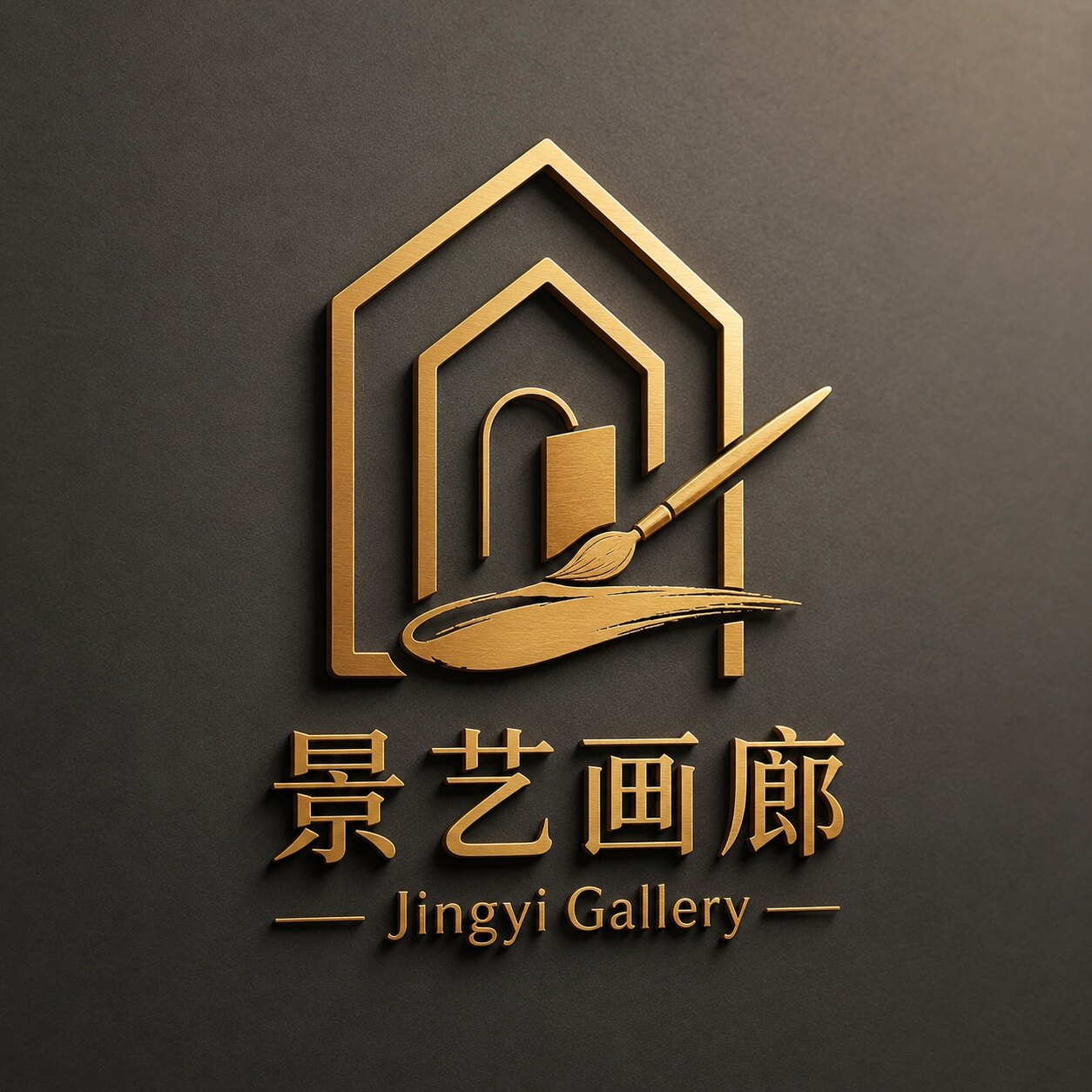 景艺手绘油画的LOGO