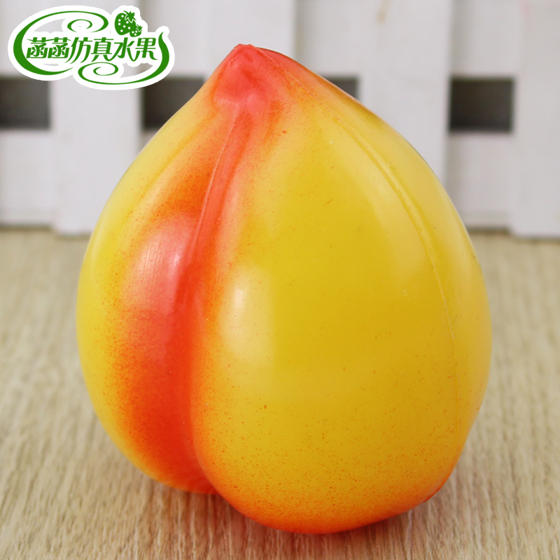 Plastic simulation peach fake fruit and vegetable model early education fruit play props fake fruit peach decoration model