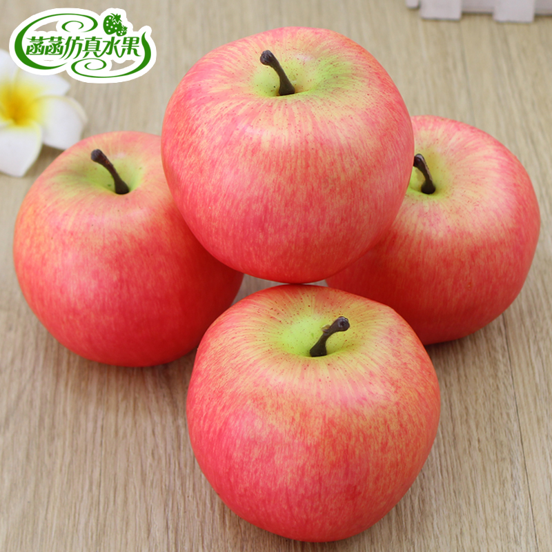 Enhanced high simulation red apple yellow apple fake fruit home early education props hotel window photography display model
