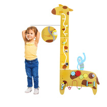 Childrens Height Ruler Wall Toy Wooden Giraffe Store Decoration Early Education Multifunctional Bead Maze Game