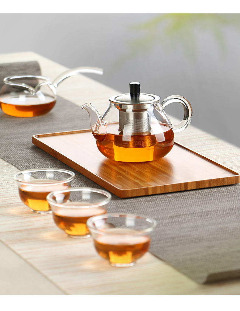 ZuoMing right is high temperature resistant one little teapot with filtering thickening glass mini kungfu single pot of tea, tea sets