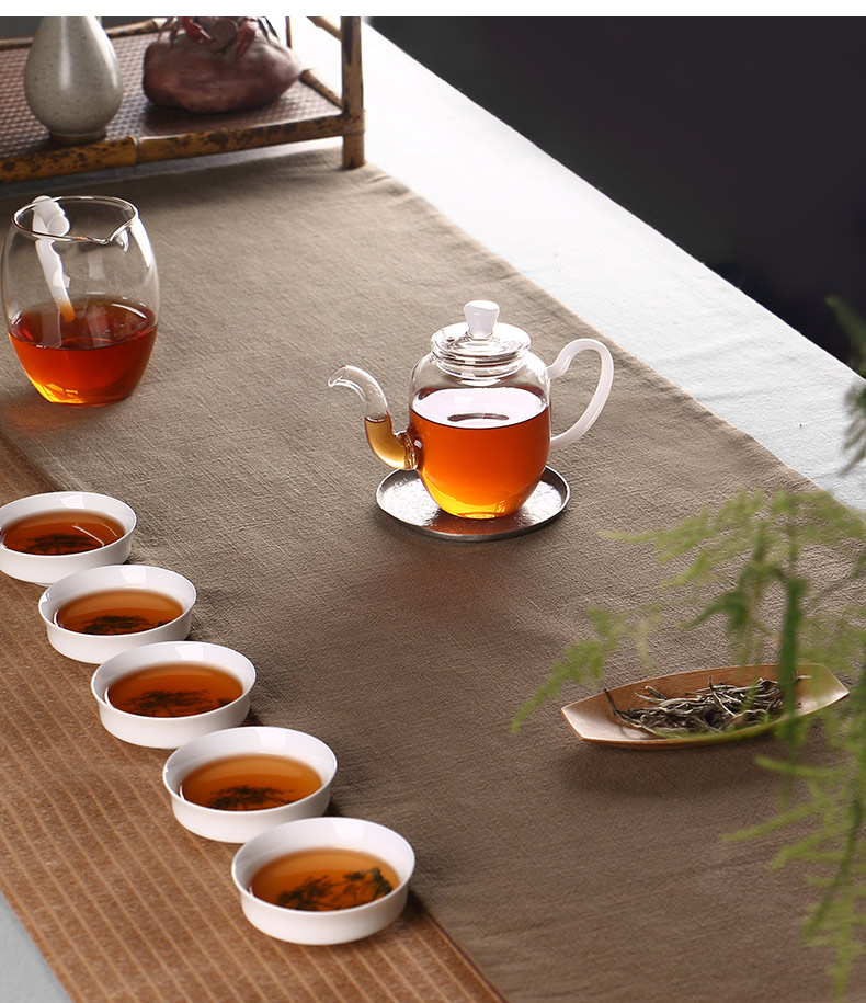 ZuoMing little teapot single glass trumpet right device mini kung fu tea set belt filter heat transparent teapot