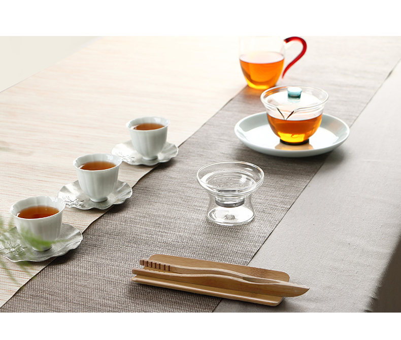 ZuoMing right implement creative tea glass tea strainer stainless steel) a cup of tea kungfu tea set with a cup of filter
