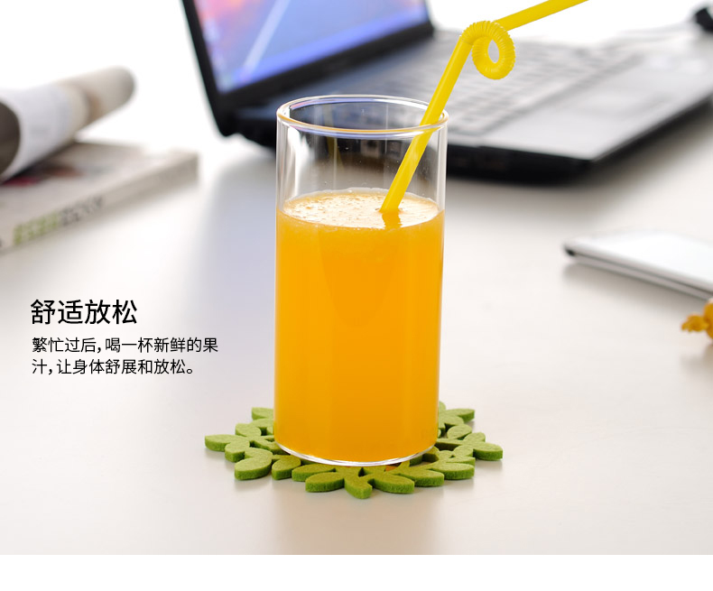 ZuoMing right device 400 ml contracted household manual transparent green tea ultimately responds cold water glass cup milk cup