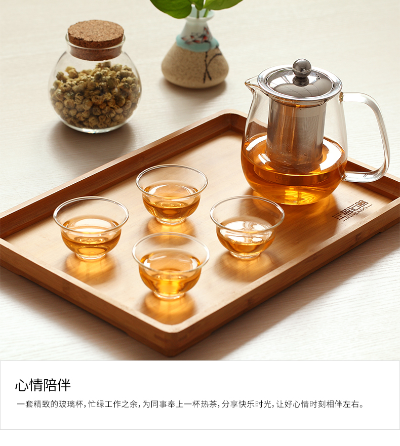 ZuoMing right device cups transparent heat - resistant glass tea kungfu sample tea cup small cups little upset 6 pack