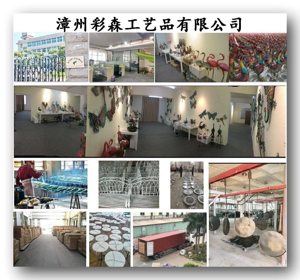 户外/庭院摆件 欧美出口多肉绿植花园装饰铁艺工艺品孔雀花动物造型可爱特色花盆