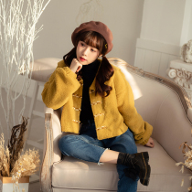 LIFEGIRL autumn and winter new warm coat small lambskin cotton Japanese girl coat college style
