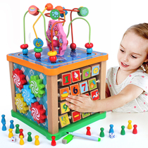 Baby girl Toddler Child one and a half year old baby Multi-functional digital smart house Building blocks Toy Puzzle early education shape box