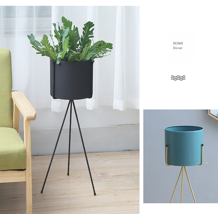 Hoa kim loại trang trí Bắc Âu hoa hình lục giác chậu hoa tam giác sàn hoa - Vase / Bồn hoa & Kệ chậu đất nung trồng cây
