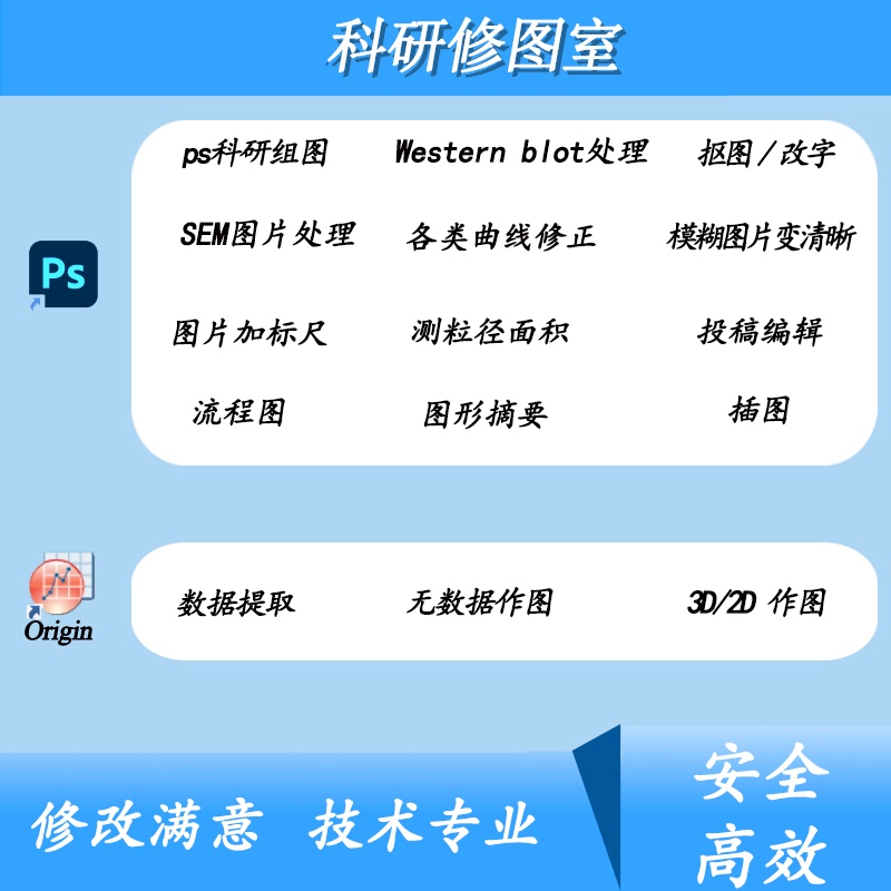 Scientific Research Drawing Ps/Origin/Ppt Electrophoresis Processing/Data Extraction/Flow Chart/Add Scale/Sem Coloring