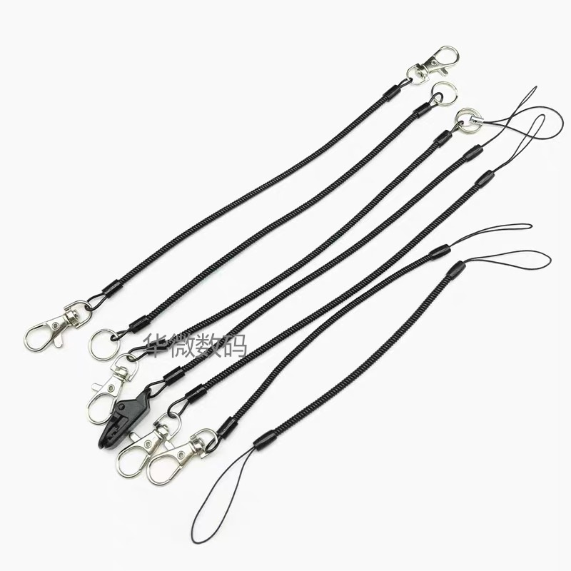 Compact Short Spring Rope Keychain Pen Small Pendant Eraser Elastic Door Card Door Tag Anti-Lost Thin Spring Rope