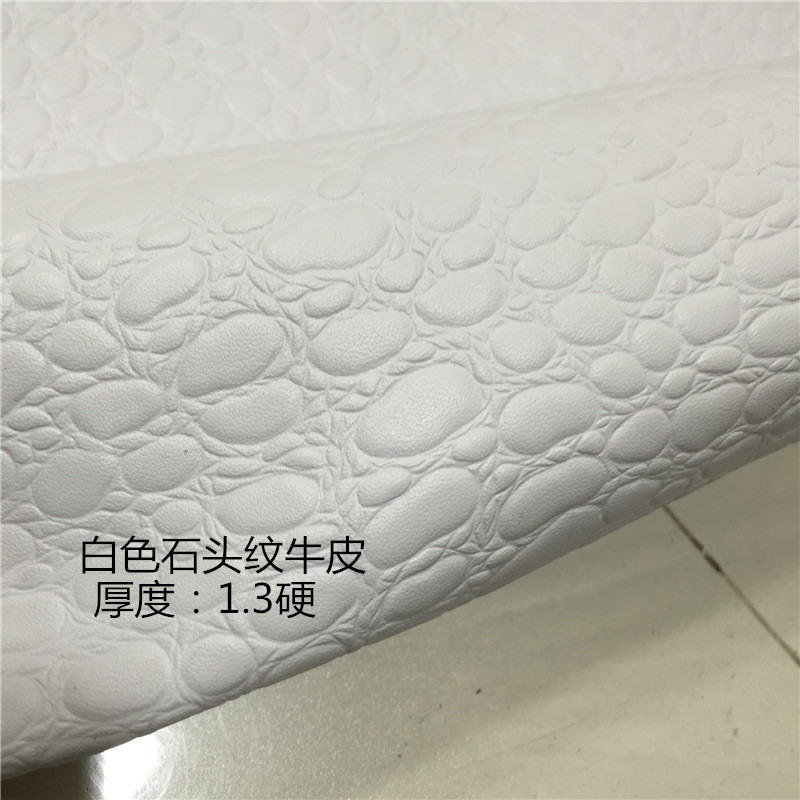 Handmade diy first layer cowhide material leather fabric white stone grain cowhide thickness 1 3 hard 1A3117