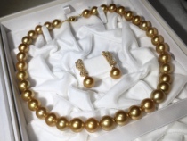 Bamboo moving pearl Philippine gold bead necklace earrings EARRINGS SUPER thick gold DAZZLING ladies  choice