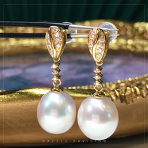 Australian white pearl earrings Drop earrings natural seawater pearls beautiful fashion gifts wild jewelry