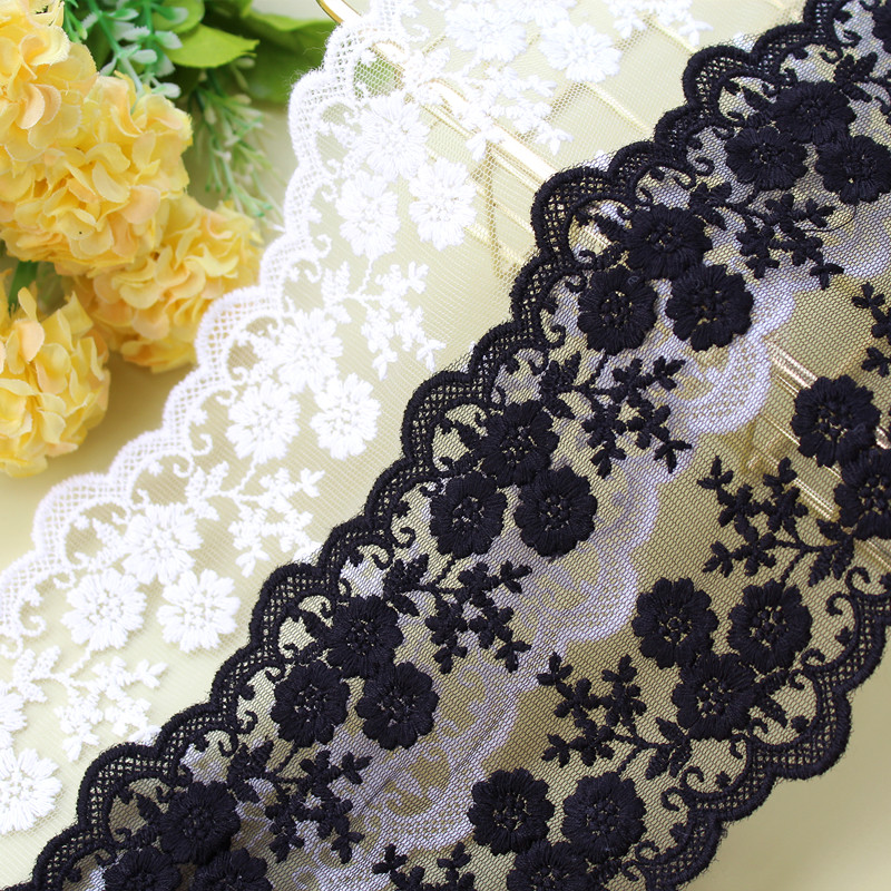 High-quality bilateral pure cotton mesh embroidery lace lace handmade diy clothing headband shoes decoration accessories 11cm