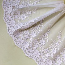 Amired apricot color diy clothing accessories cotton embroidery lace clothes curtain fabric sofa decoration