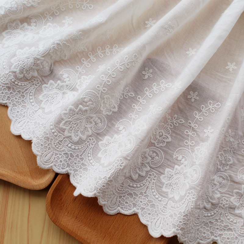 Japanese and Korean version of cotton embroidery lace accessories handmade diy clothing skirt side curtain sofa decoration cloth strip