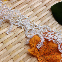 New White irregular bow dress Lolita polyester silk embroidery water soluble lace lace lace width 4cm