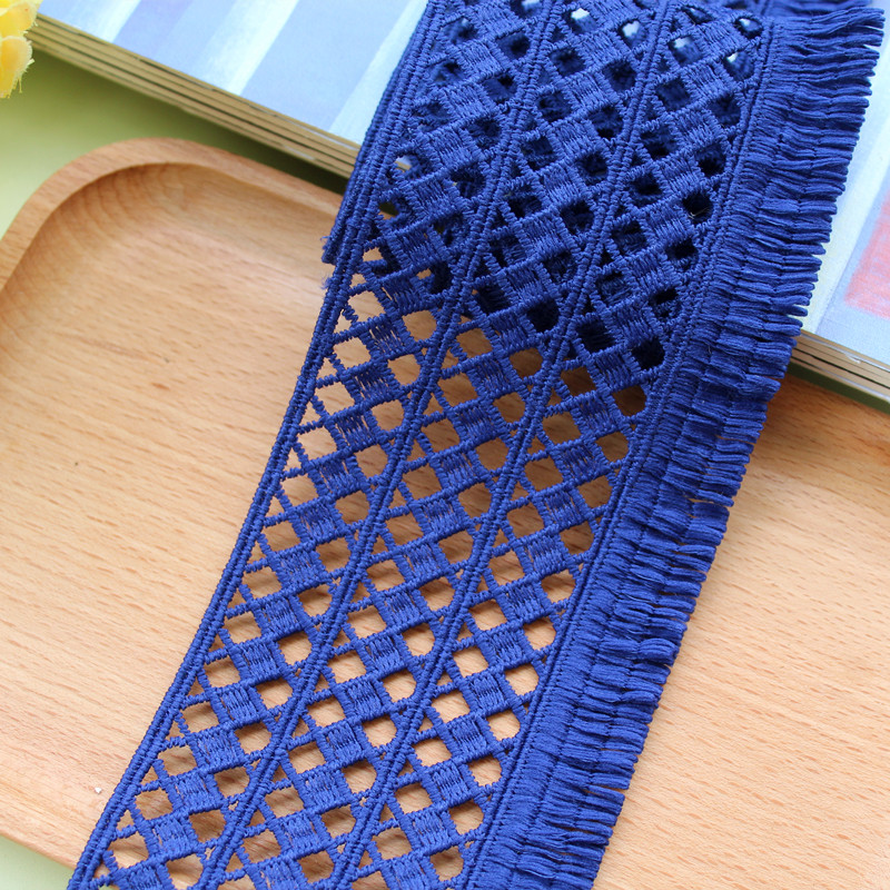 Sapphire silk thread embroidery tassel water-soluble lace lace handmade diy clothing accessories curtain fabric decorative fabric