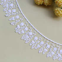 Korean milk silk thread embroidered Apple tassel water soluble lace accessories dress shawl headdress skirt lace 7cm