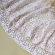 Hot sale handmade diy clothing accessories soft cotton mesh flower embroidery lace lace fabric sofa curtain decoration
