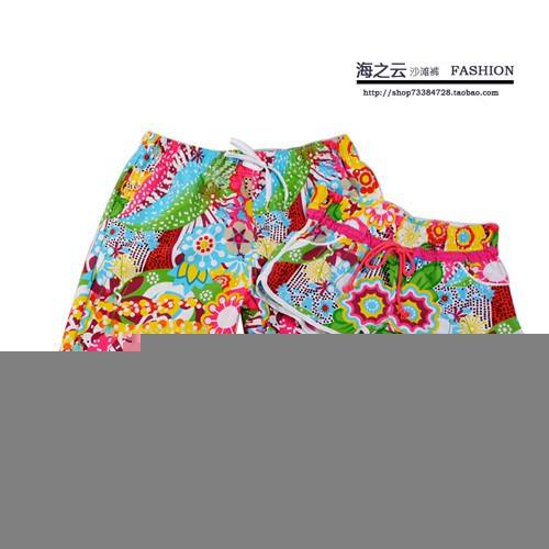 ROXY mùa hè tươi mát dễ thương quần nữ đi biển ba điểm quần nóng nhanh khô quần short đi biển đi du lịch lướt quần - Quần bãi biển 	quần áo cây dừa đi biển