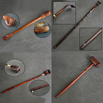 White acid branches solid wood carving dual-purpose do not ask for people itching massage beating old man Music tickling scraper