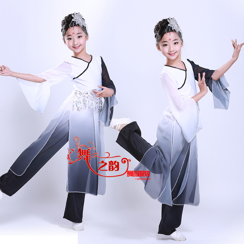 Trang phục sân khấu trẻ em quốc gia trang phục mực cổ điển trang phục múa cổ điển đầm đẹp cho be gái 7 tuổi