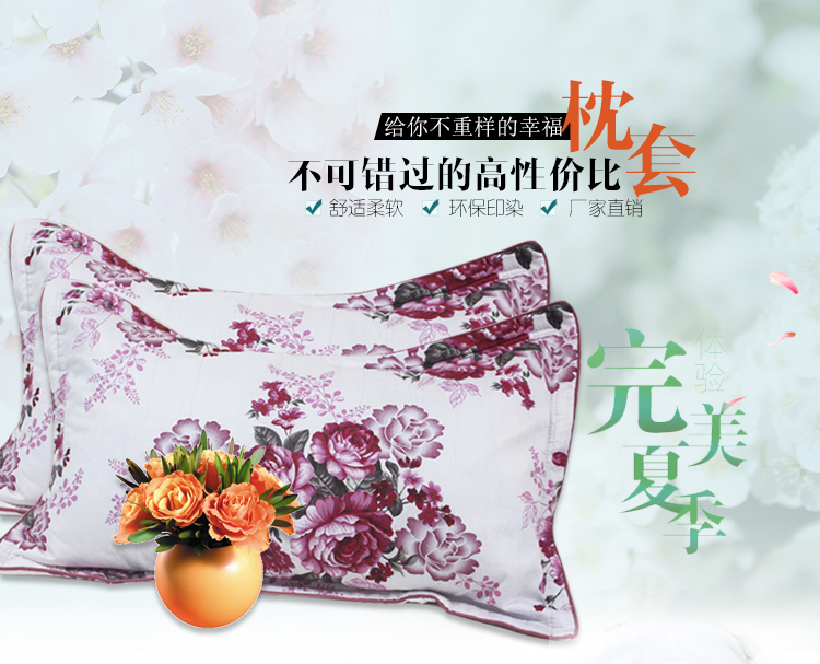 Duy nhất dày bông bông gối đặt bông twill pillowcase 40 * 70 cm dây kéo gối sinh viên áo gối