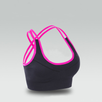 Cross sports bra multi-band multi-lace quick-drying beauty vest professional shockproof non-steel ring yoga running color edge