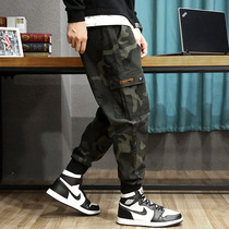 Autumn camouflage pants mens loose fashion brand ins multiple bags of overalls pants large size fat Toe Toe casual pants tide spring and autumn