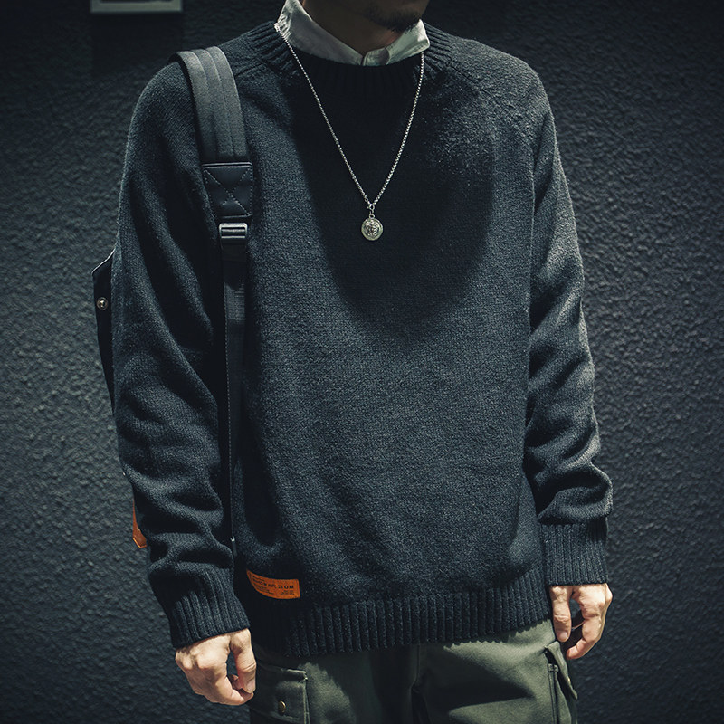 Winter sweater men loose collar large size knitting coat fat man weight plus outer wearing sweater tide autumn winter