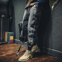 Spring Collage Jeans Male Loose Casual Tide Card Big Code Pants Fatter trendy Harun bunches Pants Tide Spring Autumn