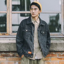 Spring and Autumn Tide Brand Black Denim Jacket Mens Loose Joker Large Size Jacket Fat Plus Fat Denim Autumn