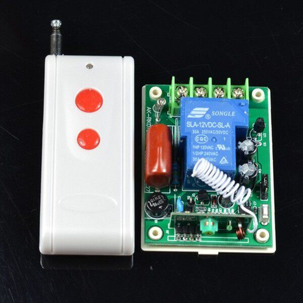 220V high-power wireless remote control switch load 30A water pump, light and other controllers with 1000 meters 2 keys