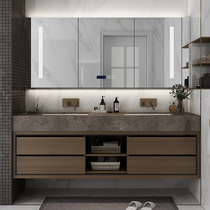 Modern light luxury marble bathroom cabinet combination Washbasin cabinet combination Washstand Intelligent bathroom cabinet Bath cabinet