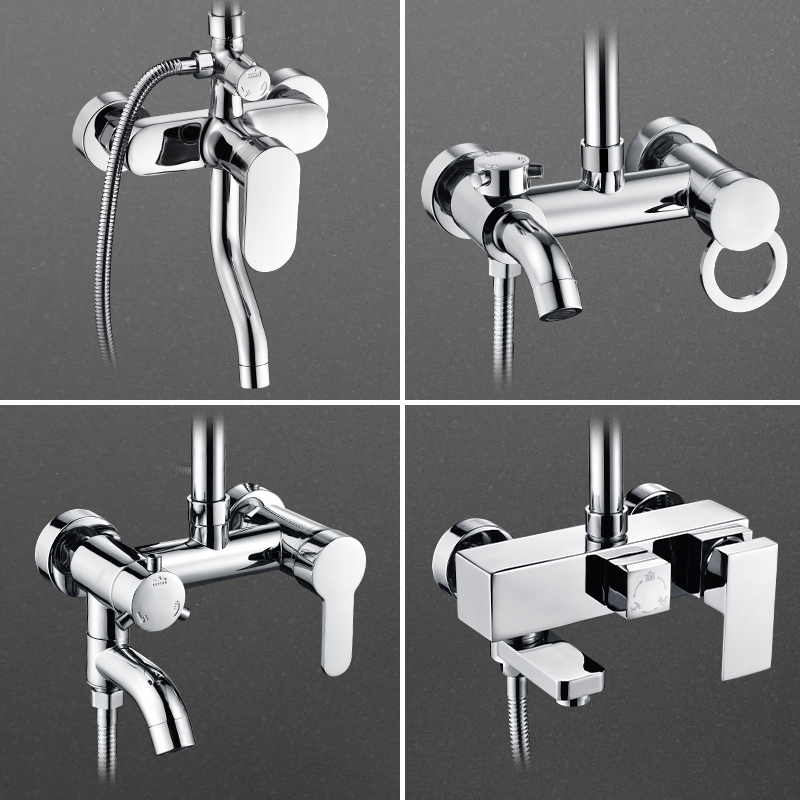 Mixing Valve Hot and Cold Shower Faucet Accessories Switch Bathroom Rain Shower Showerhead All-Copper Bath Faucet