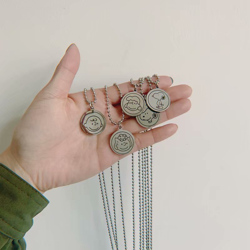 Concave shape ins Net red baby necklace for men and women pendant accessories