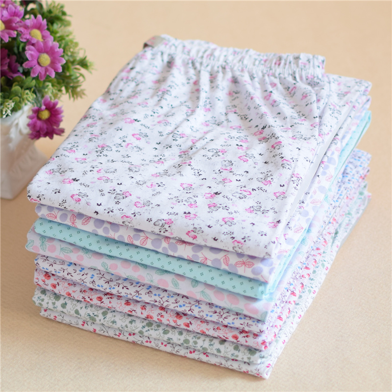 1 middle aged home pants pure cotton loose mouth sanitary pants plus fattening up casual pants old lady loose leg pants