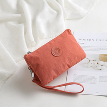 Multi-layer clutch bag womens nylon Oxford cloth waterproof large-capacity simple and lightweight mobile phone change storage clutch womens bag