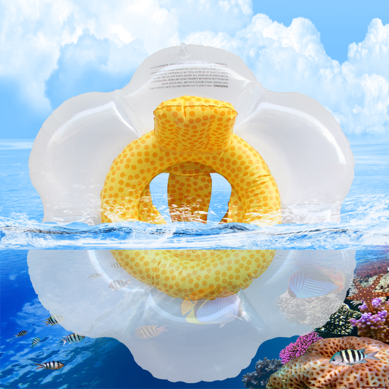 ins South Korea cute baby thickened flower seat ring baby shower play water inflatable swimming ring 1-4 year old kid