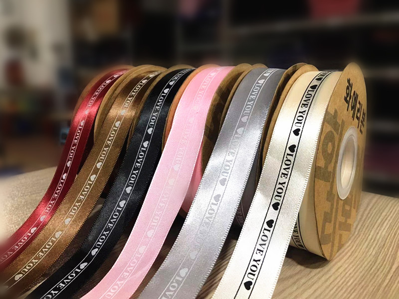 LOVE English with polyester fiber belt tie bouquet ribbon flower packaging ribbon flower packaging ribbon flower bouquet ribbon flower ribbon