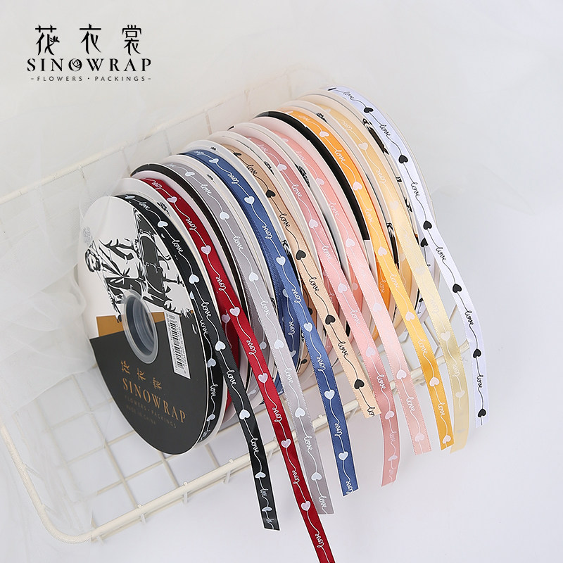 1CM ribbon-LOVE English with ribbon ribbon colored with 95 yards-Taobao