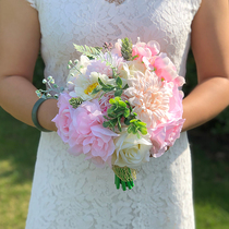 Wedding hand bouquet Wedding Korean bride simulation hand bouquet Chinese Bridesmaid European forest supplies Wedding bouquet