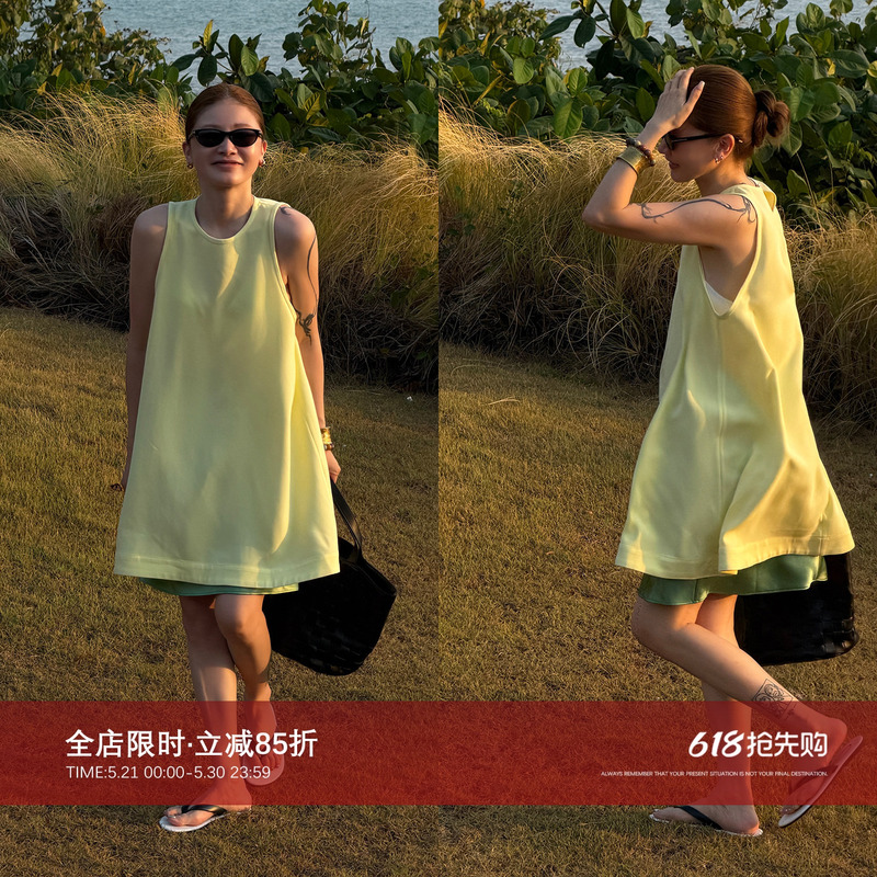 Chu Chuniu [Black Bubble] Acetate Yamamoto Black Sleeveless Dress 2026 Summer New Women's High-End Dress