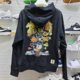 Li Ning ແທ້ 2023 Autumn Style Men's Loose Hooded Sweatshirt with Flower Pattern AWDS669-3-4