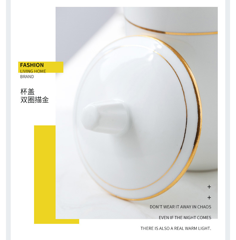 Jingdezhen ceramic cups home office ipads China and meeting with cover glass cup 10 only suit the cup the custom LOGO