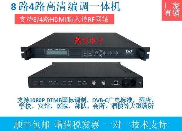 Eight-way 8-way HDMI plug into the ground national standard All-encoded digital TV signal acquisition set-top box hot sale