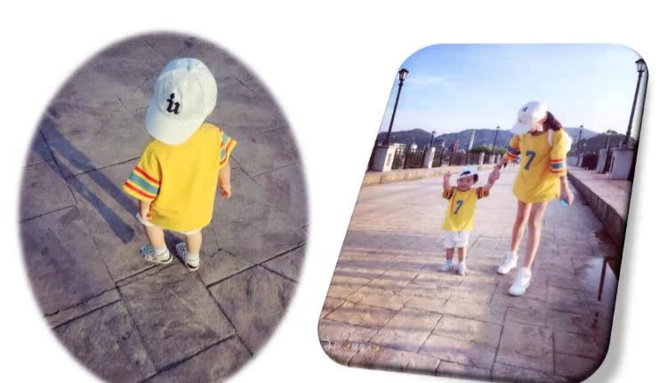 Cha mẹ mẫu giáo mặc áo ngắn tay mẹ Xiamuzi và con gái mặc đồng phục bóng chày cho con bú Áo phông gia đình ba kỳ nghỉ bên bờ biển quần áo gia đình giá rẻ